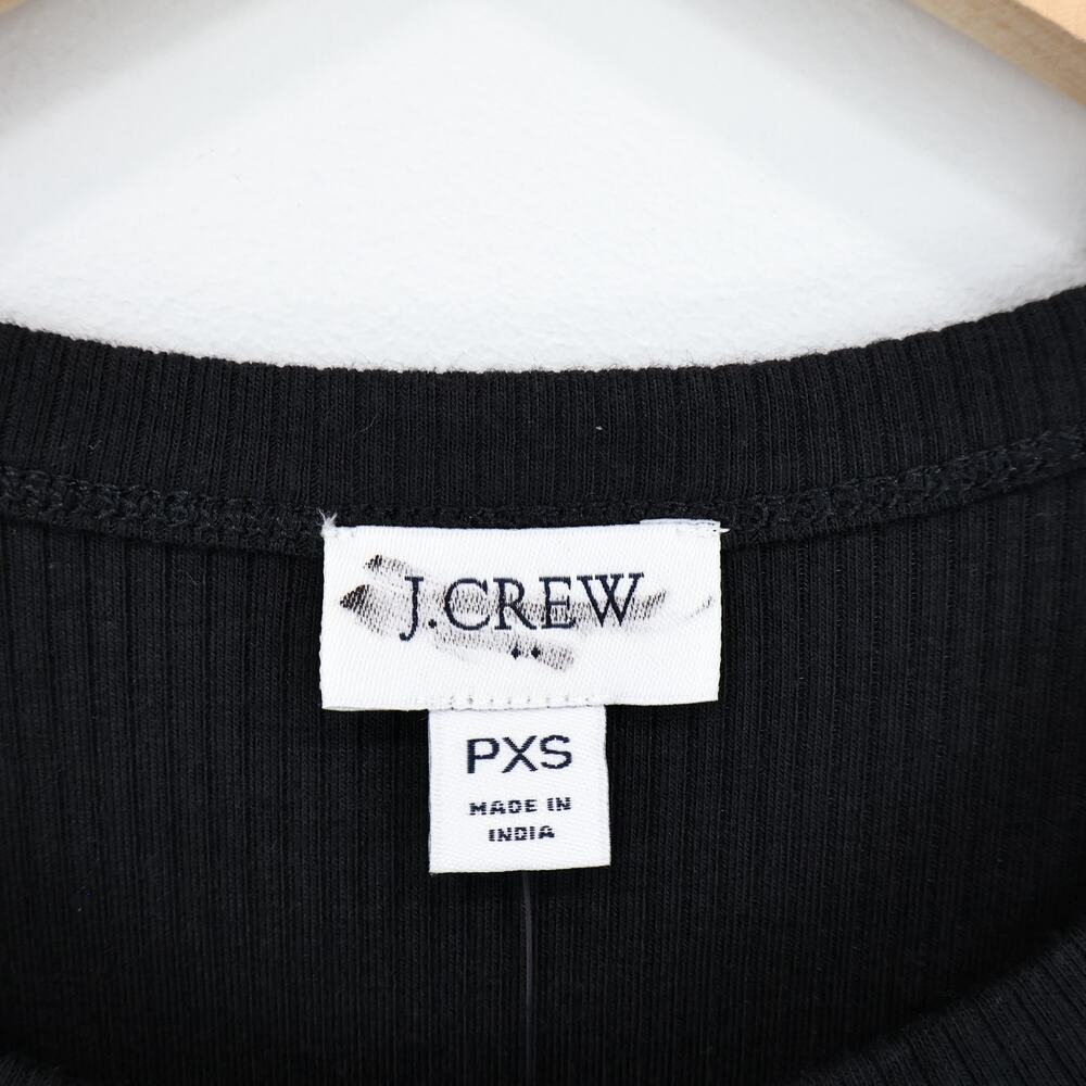 J.Crew Factory Ribbed Knit Mixy Midi Dress Black Size XS Petite NWT - Picture 4 of 8